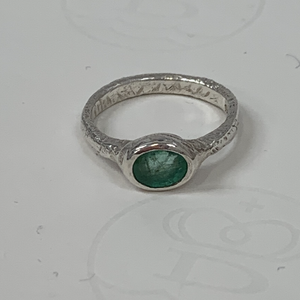 LOMA Silver Small Emerald Ring