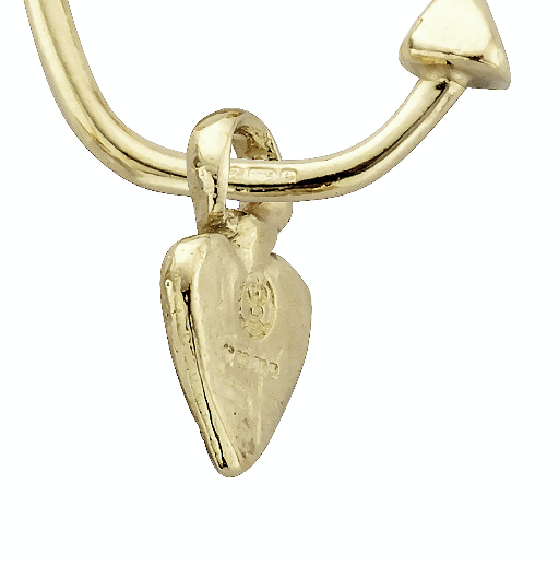 Gold Baby Heart Single Earring Charm