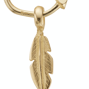 Gold Mini Feather Single Earring Charm