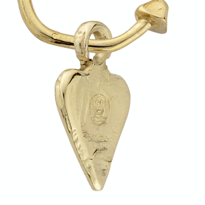 Gold Mini Heart Single Earring Charm