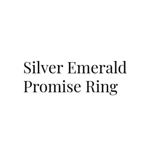 Silver Emerald Promise Ring