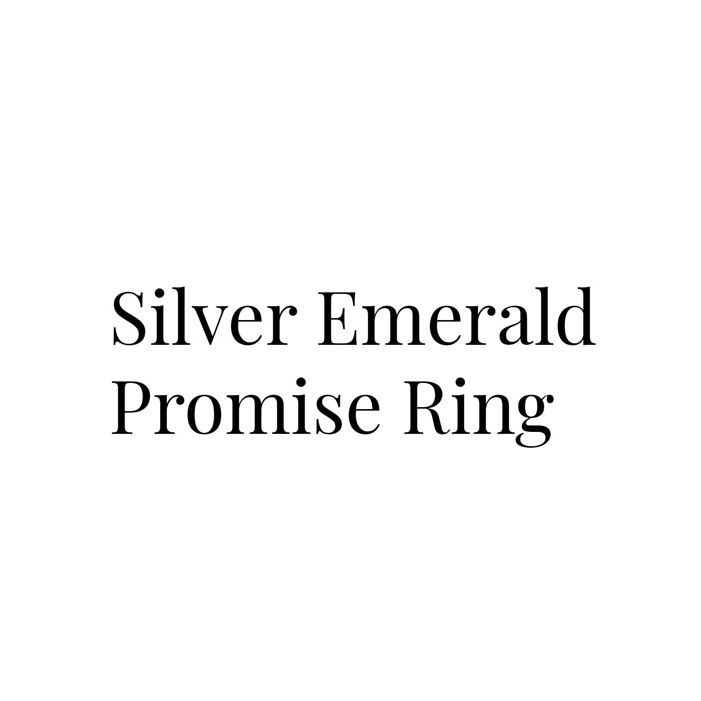 Silver Emerald Promise Ring