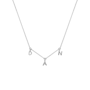 Silver Fixed Alphabet Necklace