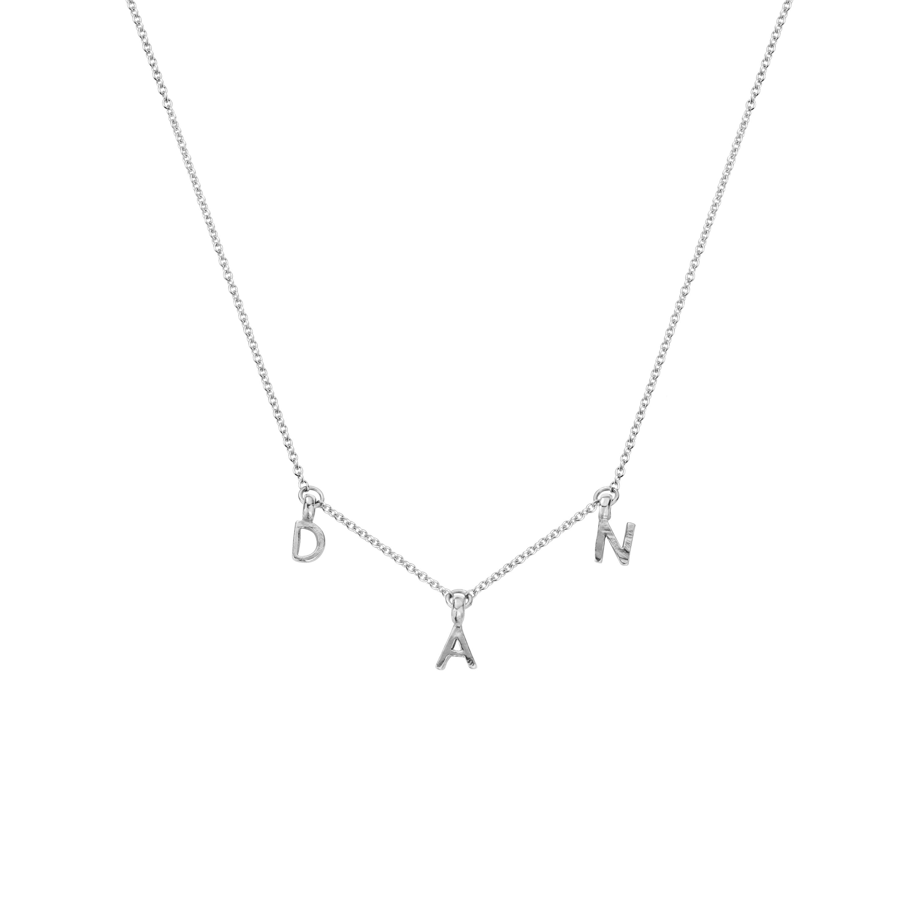 Child's Silver Fixed Alphabet Necklace