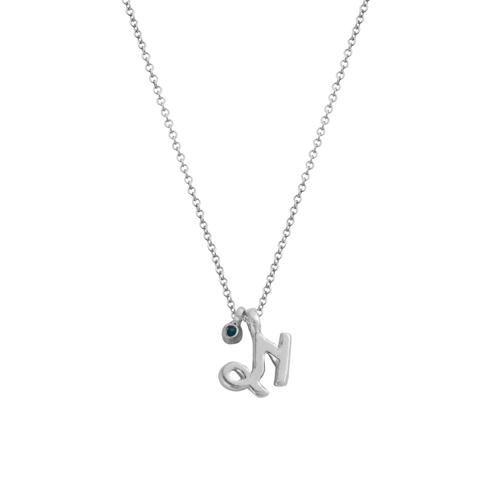 Silver Capricorn Horoscope & Birthstone Necklace
