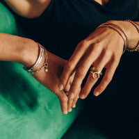 Silver & Gold Baby North Star Trace Chain Bracelet