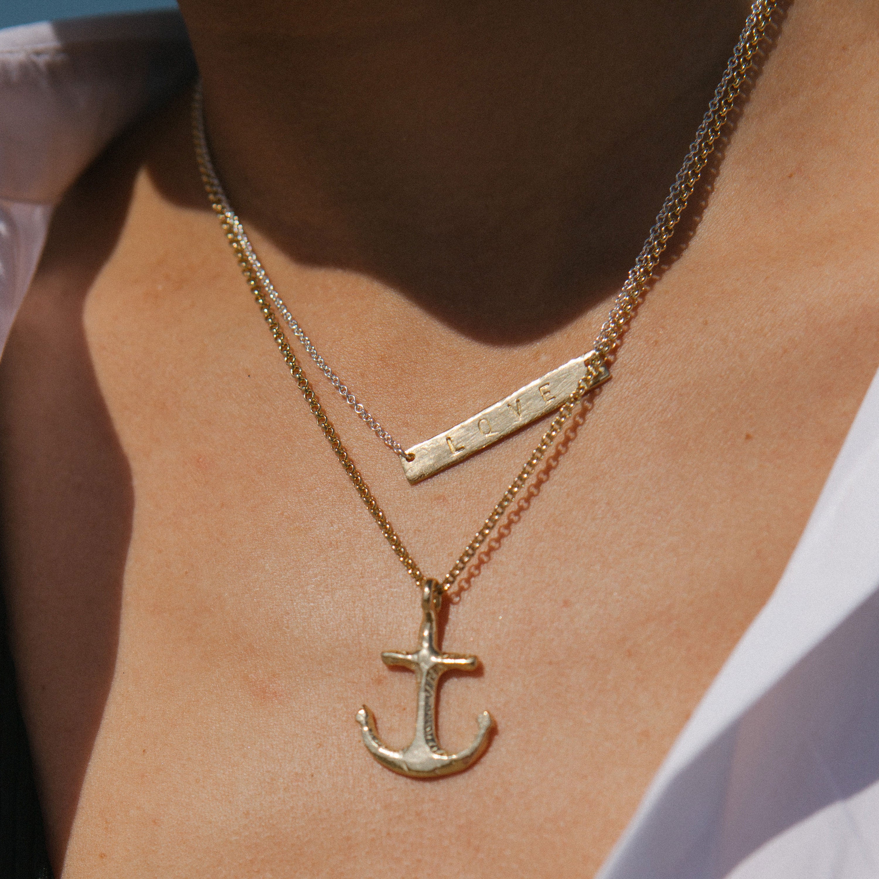 Silver & Gold Bar Necklace