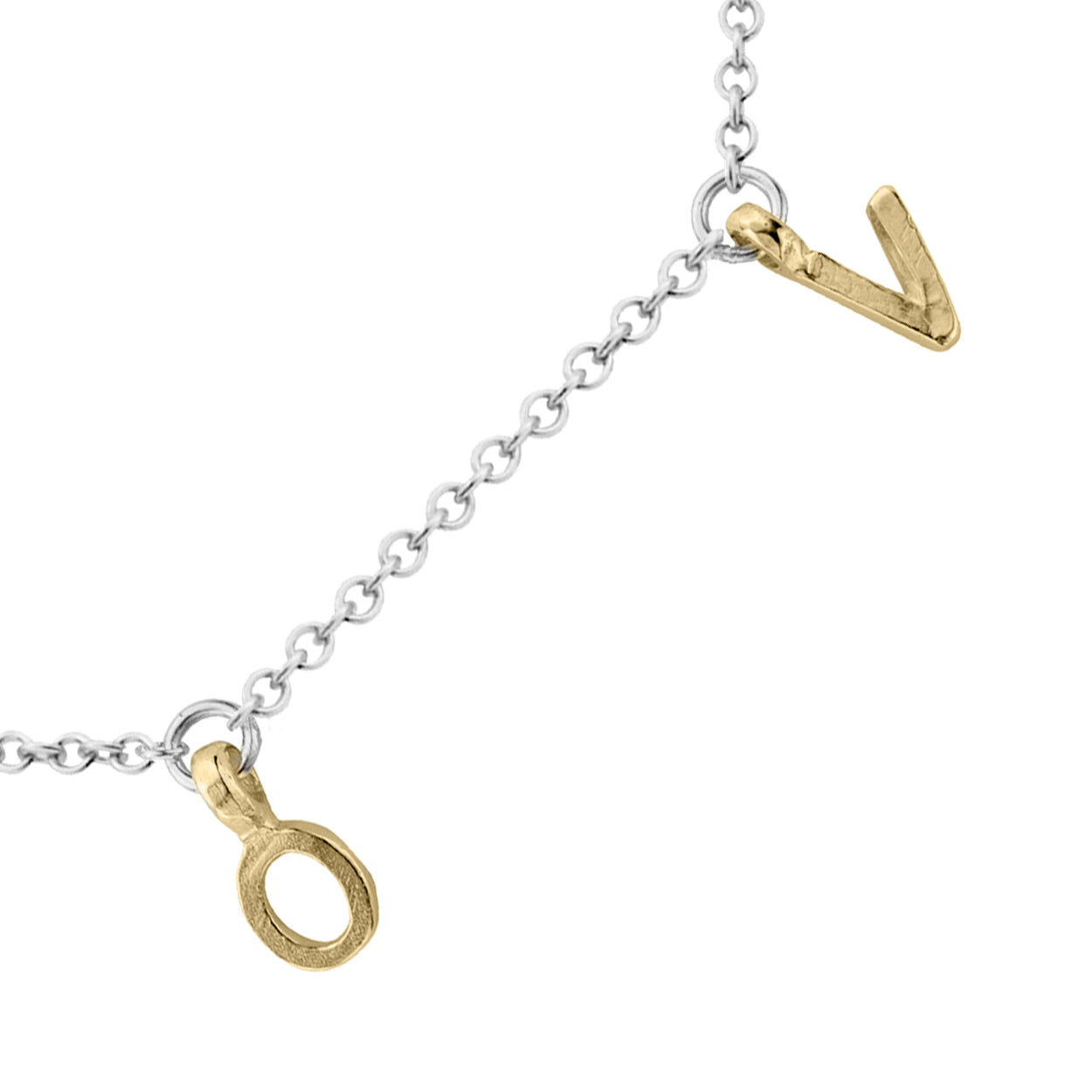 Silver & Gold Fixed Alphabet Necklace