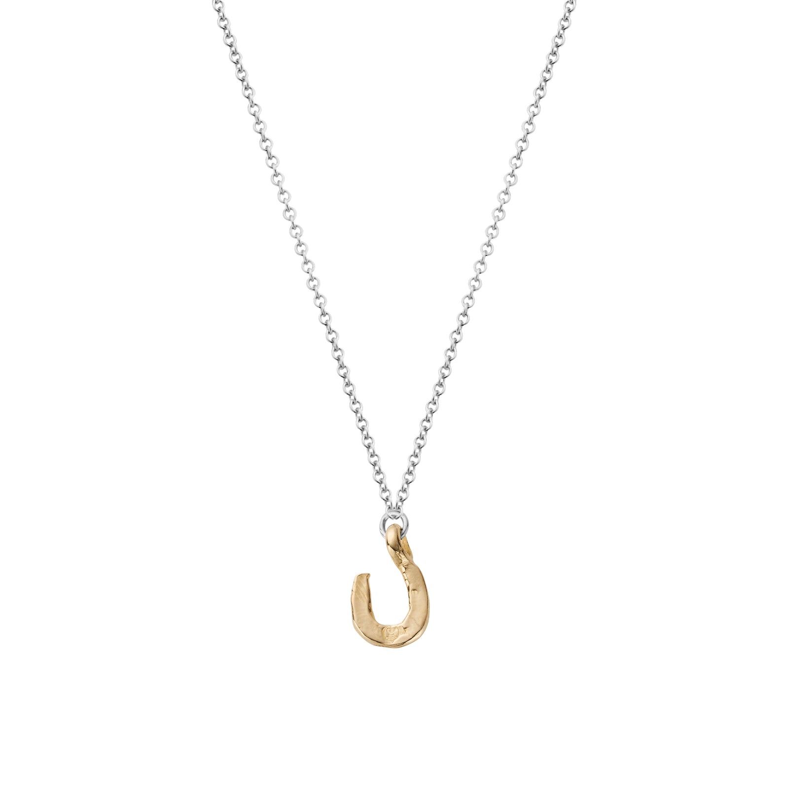 Silver & Gold Mini Horseshoe Love Struck Necklace
