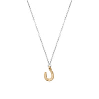 Silver & Gold Mini Horseshoe Love Struck Necklace