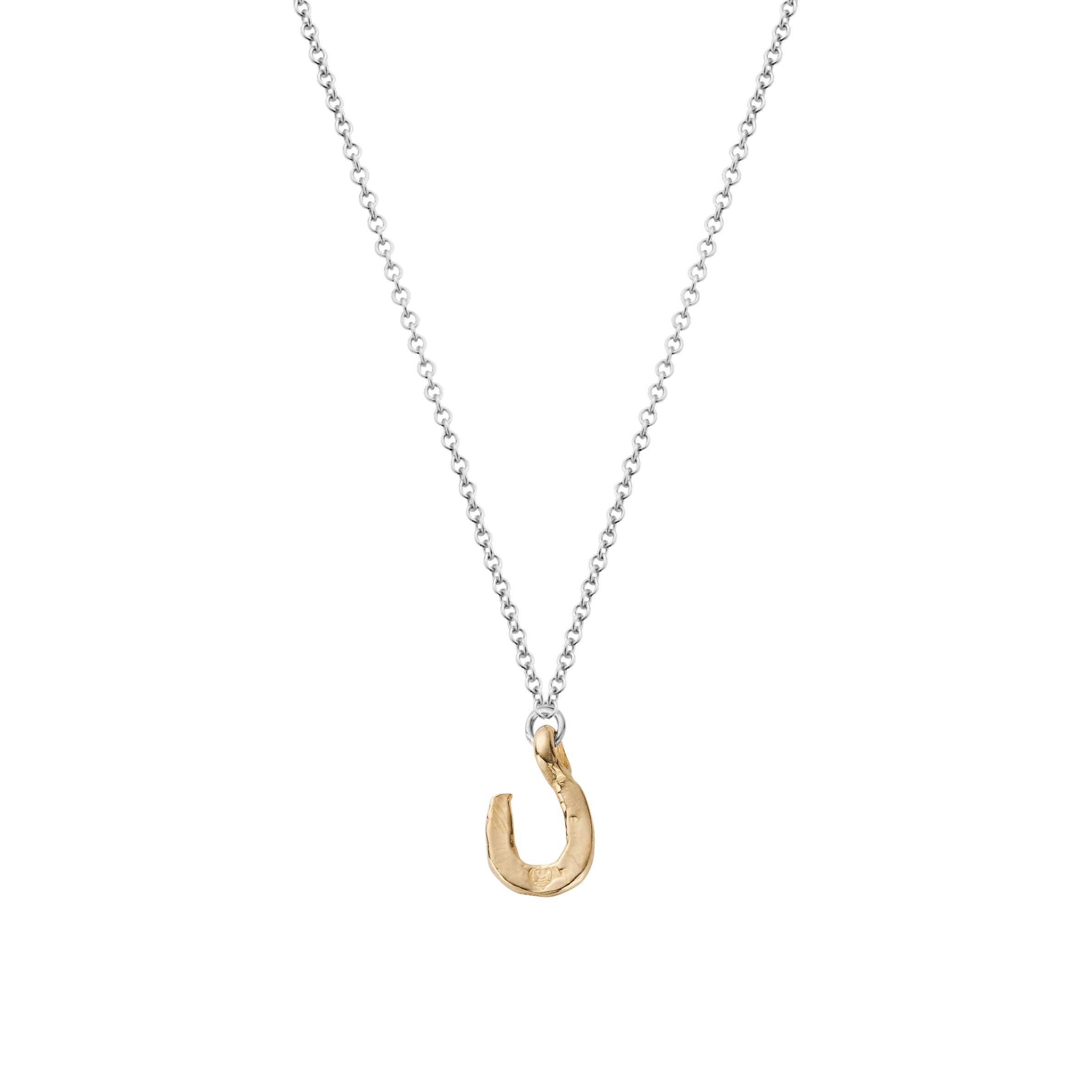 Silver & Gold Mini Horseshoe Love Struck Necklace