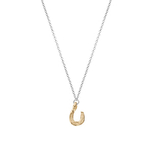 Silver & Gold Mini Horseshoe Love Struck Necklace