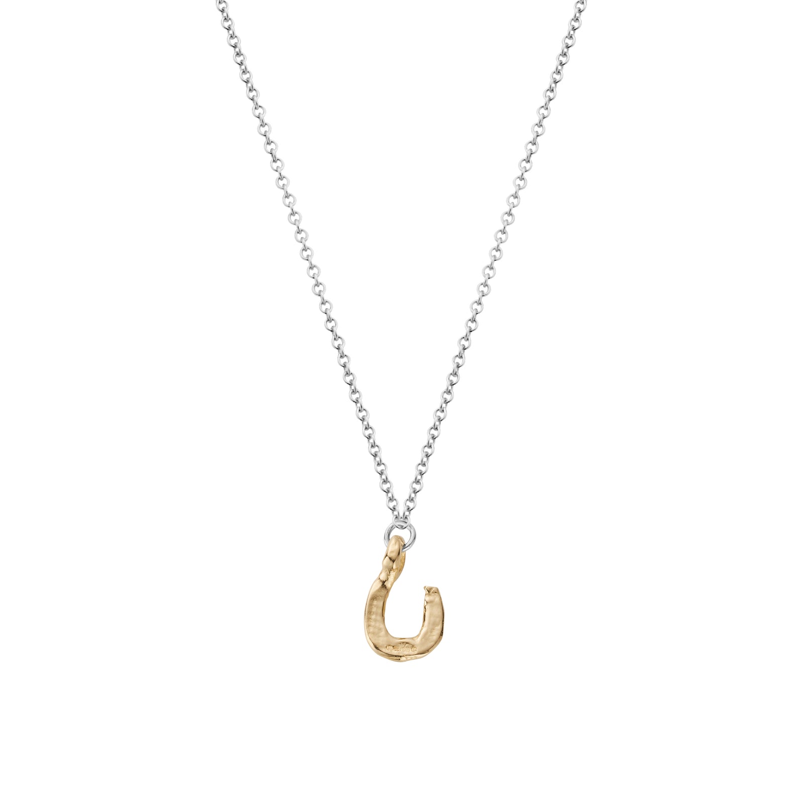 Silver & Gold Mini Horseshoe Love Struck Necklace