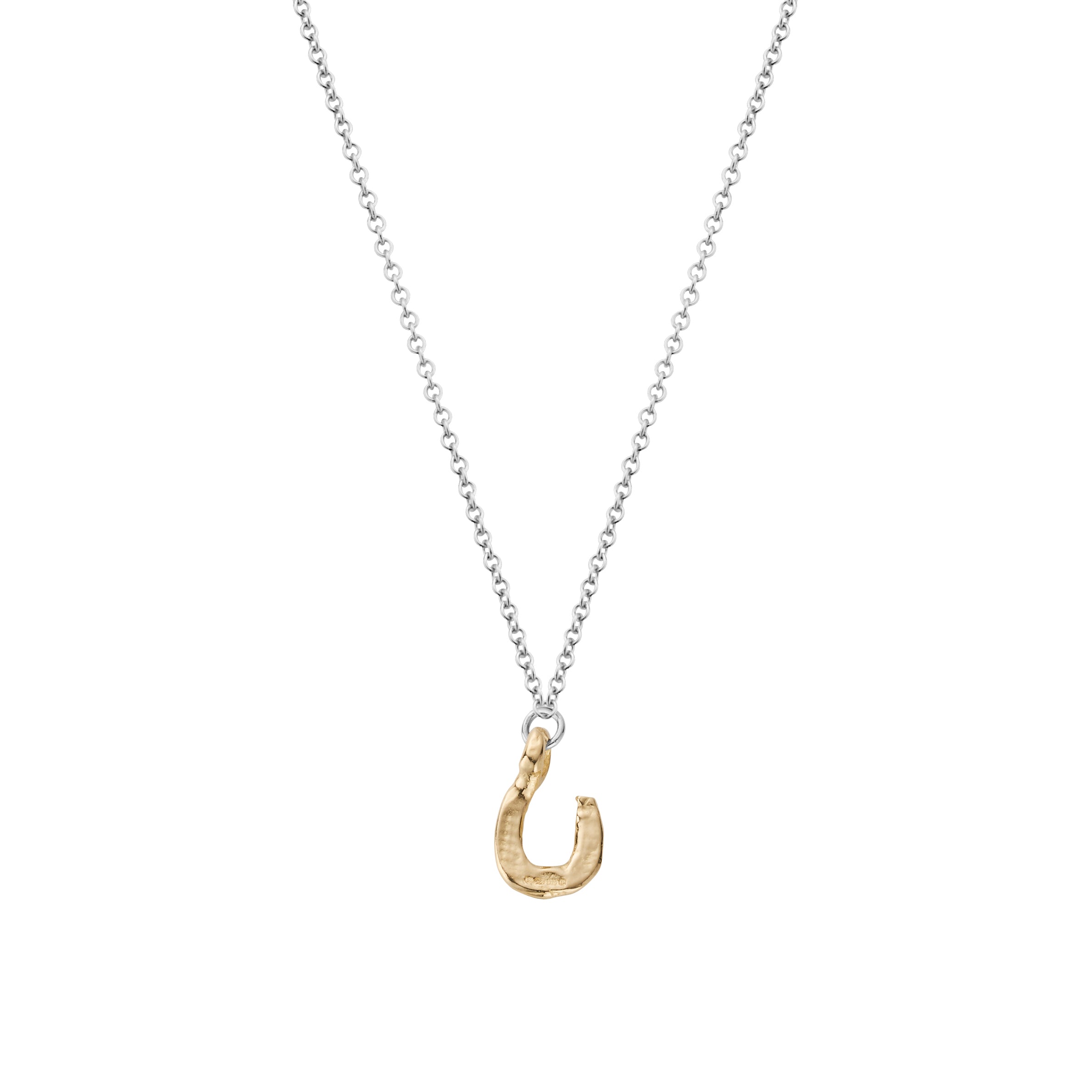 Silver & Gold Mini Horseshoe Love Struck Necklace