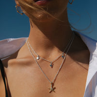 Silver & Gold Medium Starfish Necklace