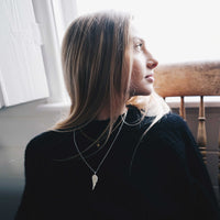 Silver Midi Angel Wing Necklace