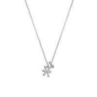 Silver Pisces Horoscope & Birthstone Necklace