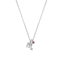 Silver Scorpio Horoscope & Birthstone Necklace