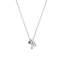Silver Scorpio Horoscope & Birthstone Necklace