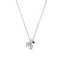 Silver Virgo Horoscope & Birthstone Necklace