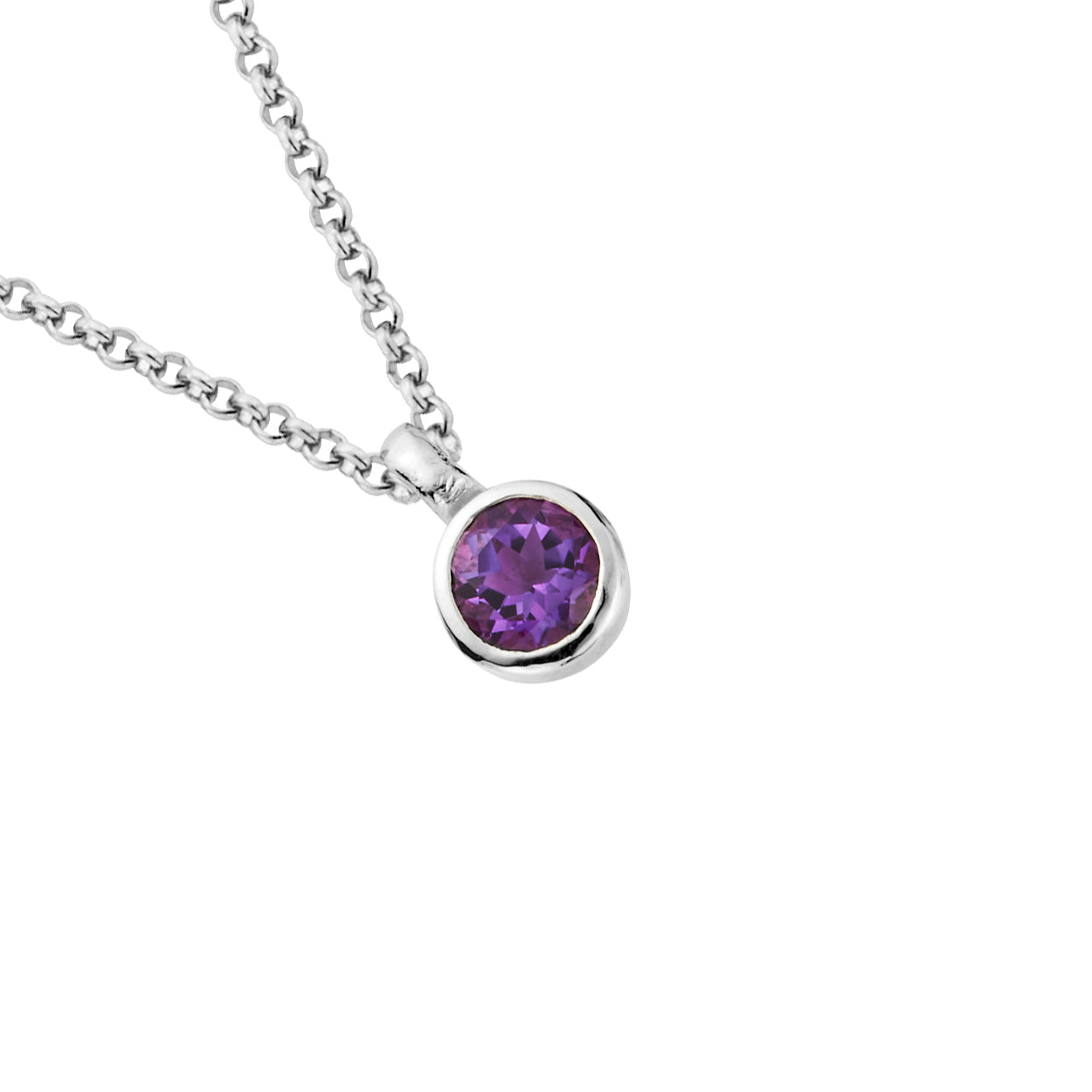 Silver Amethyst Baby Treasure Pendant