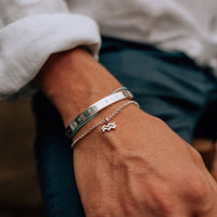 Silver Aquarius Mini Horoscope Chain Bracelet