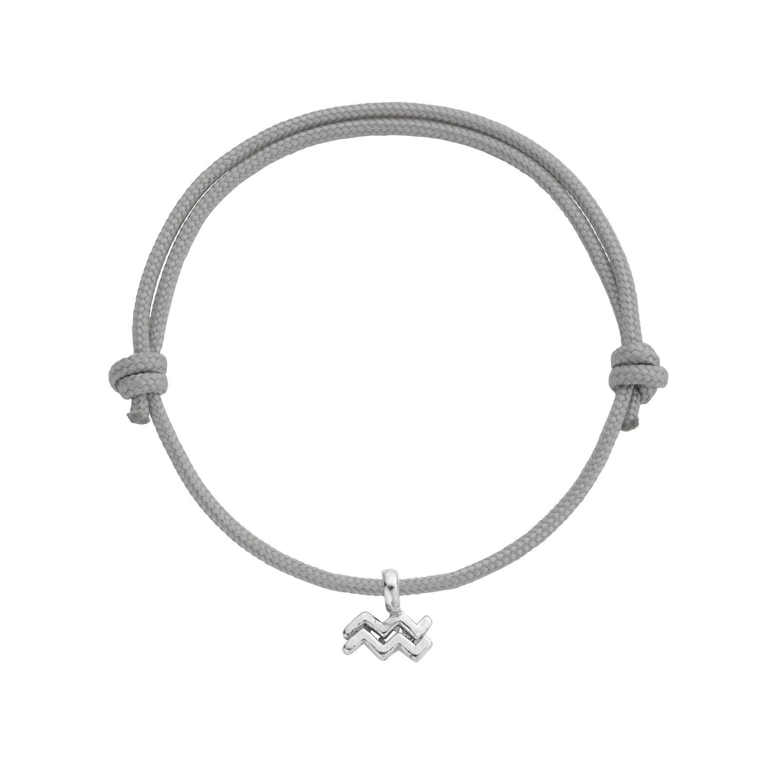 Silver Aquarius Mini Horoscope Sailing Rope