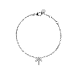 Silver Aries Mini Horoscope Chain Bracelet