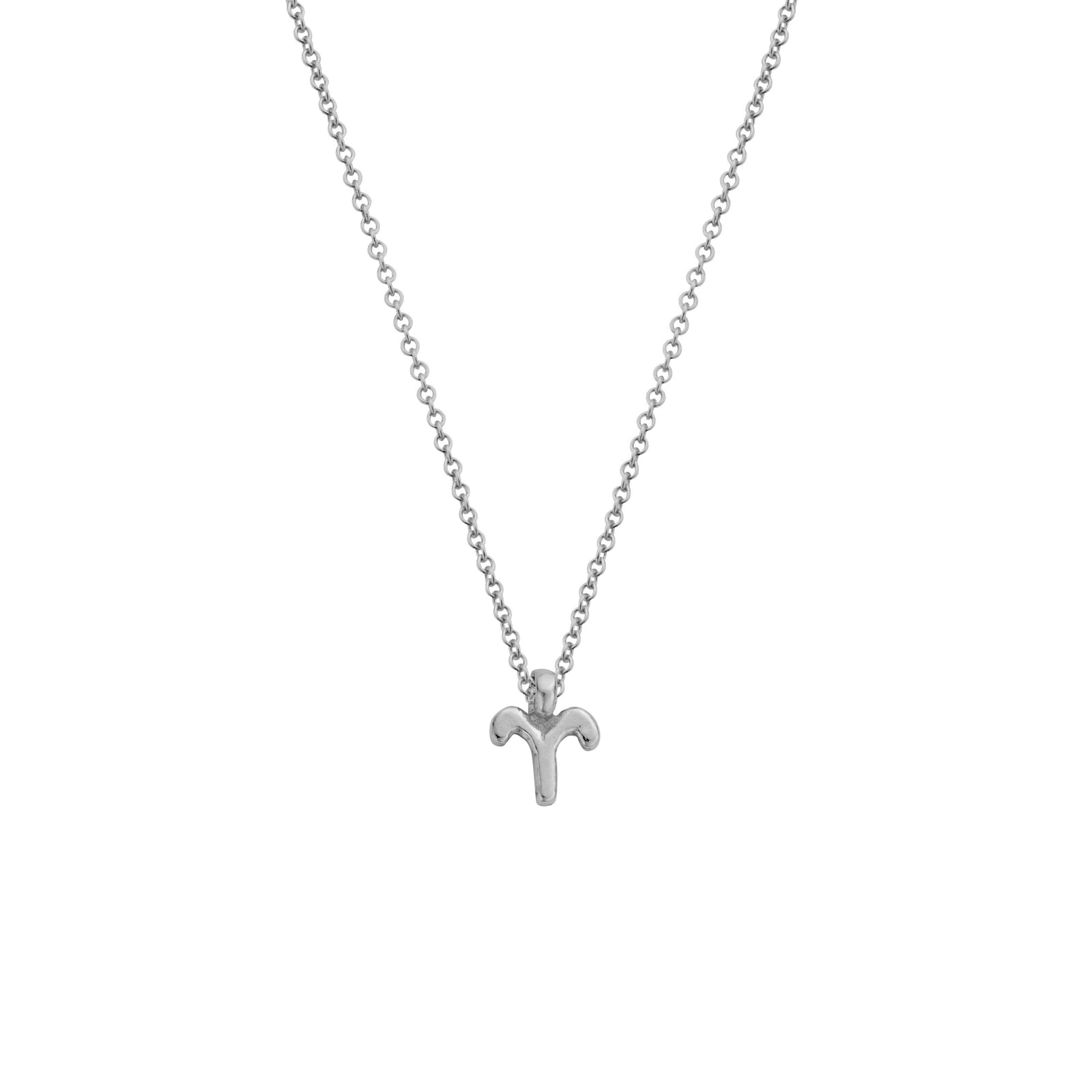 Silver Aries Mini Horoscope Necklace