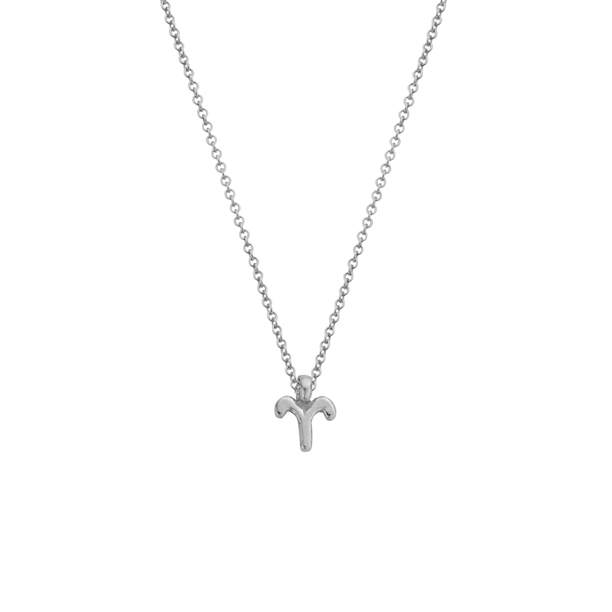 Silver Aries Mini Horoscope Necklace