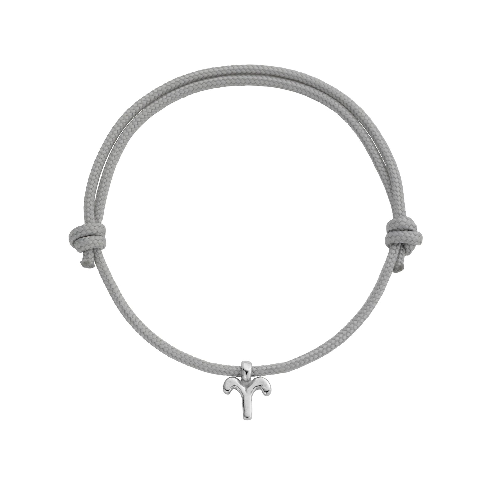 Silver Aries Mini Horoscope Sailing Rope