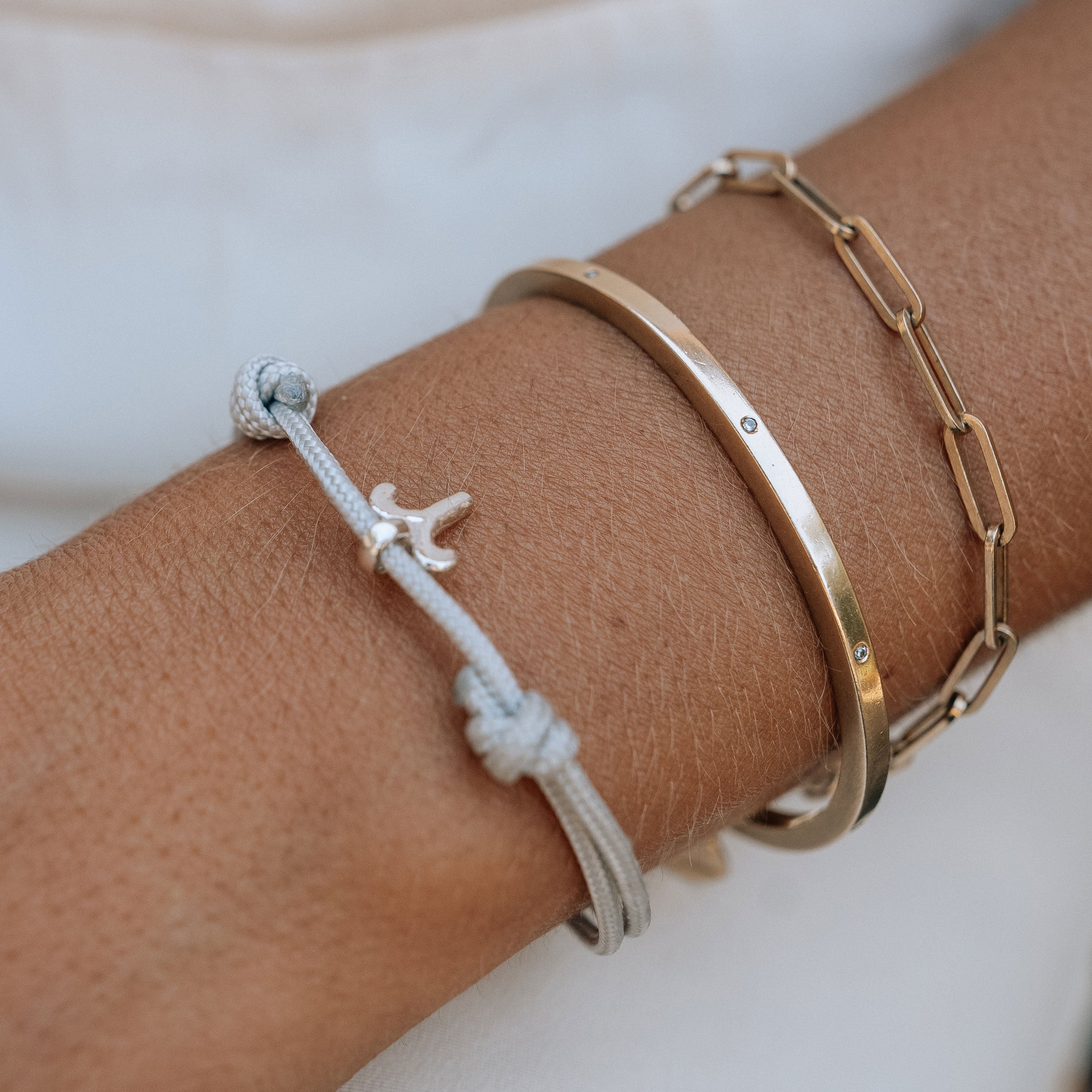 Silver Aries Mini Horoscope Sailing Rope