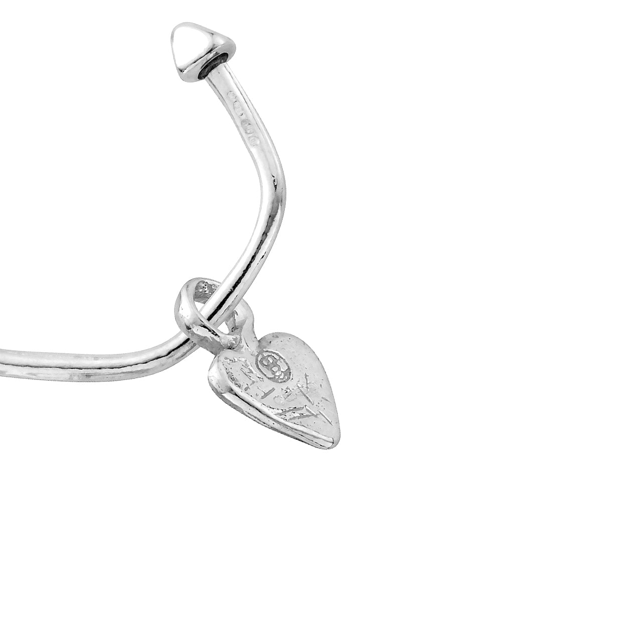 Maxi Cupid Hoops With Baby Heart Charms