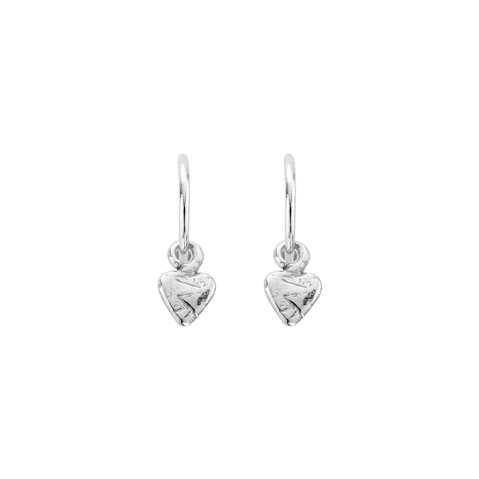 Mini Cupid Hoops With Baby Heart Charms