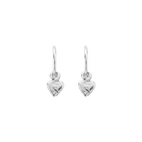 Mini Cupid Hoops With Baby Heart Charms
