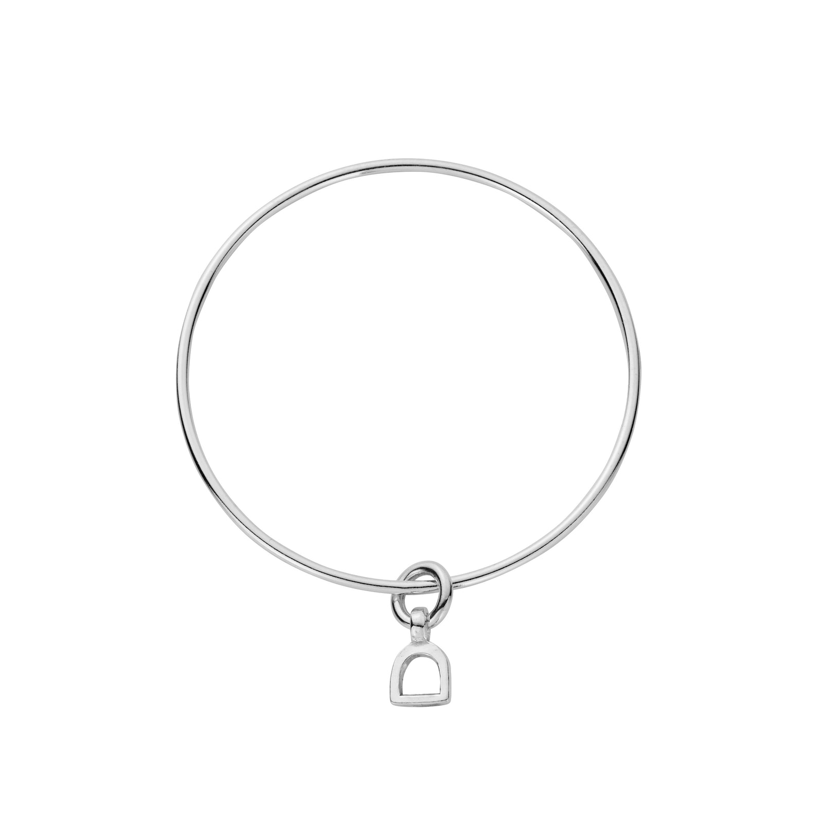 Silver Baby Stirrup Bangle