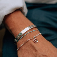 Silver Cancer Mini Horoscope Chain Bracelet