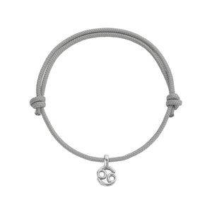 Silver Cancer Mini Horoscope Sailing Rope