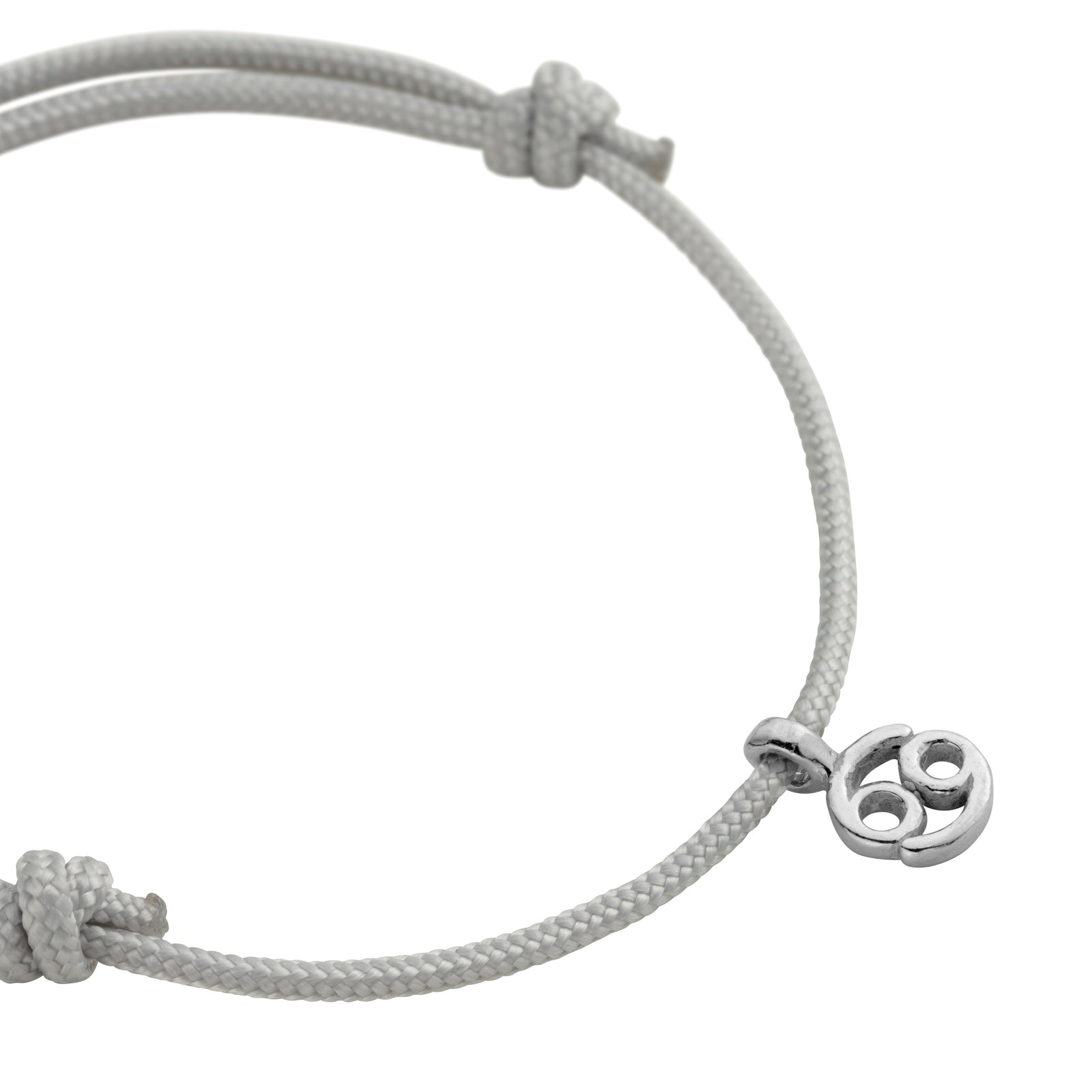 Silver Cancer Mini Horoscope Sailing Rope