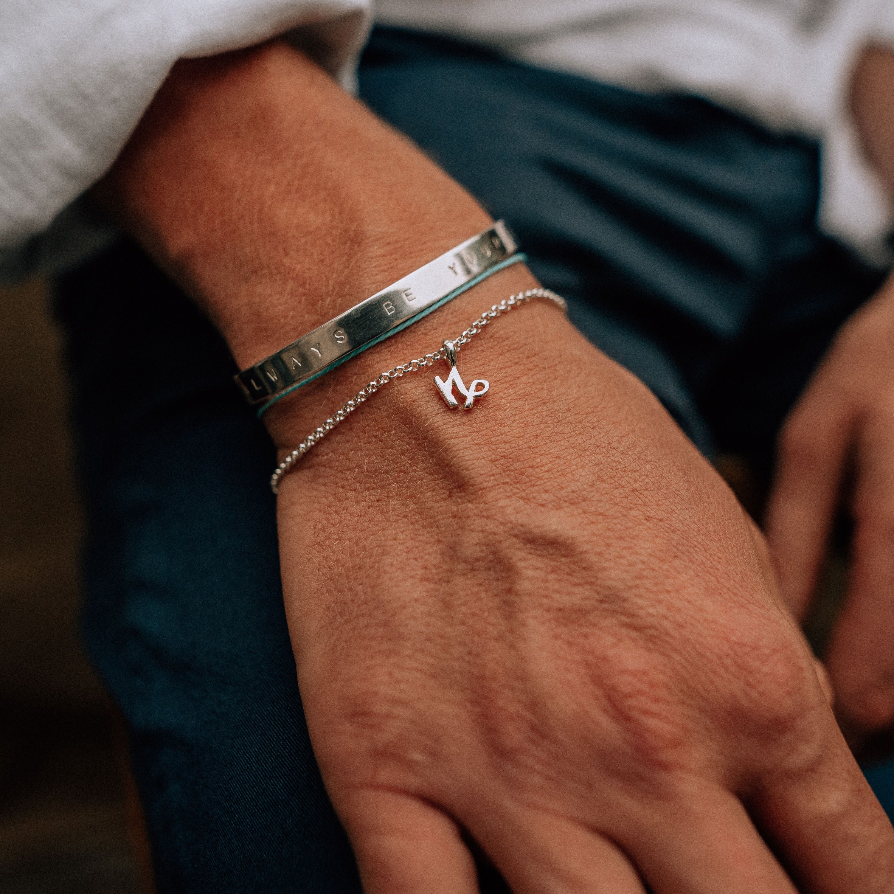 Silver Capricorn Mini Horoscope Chain Bracelet