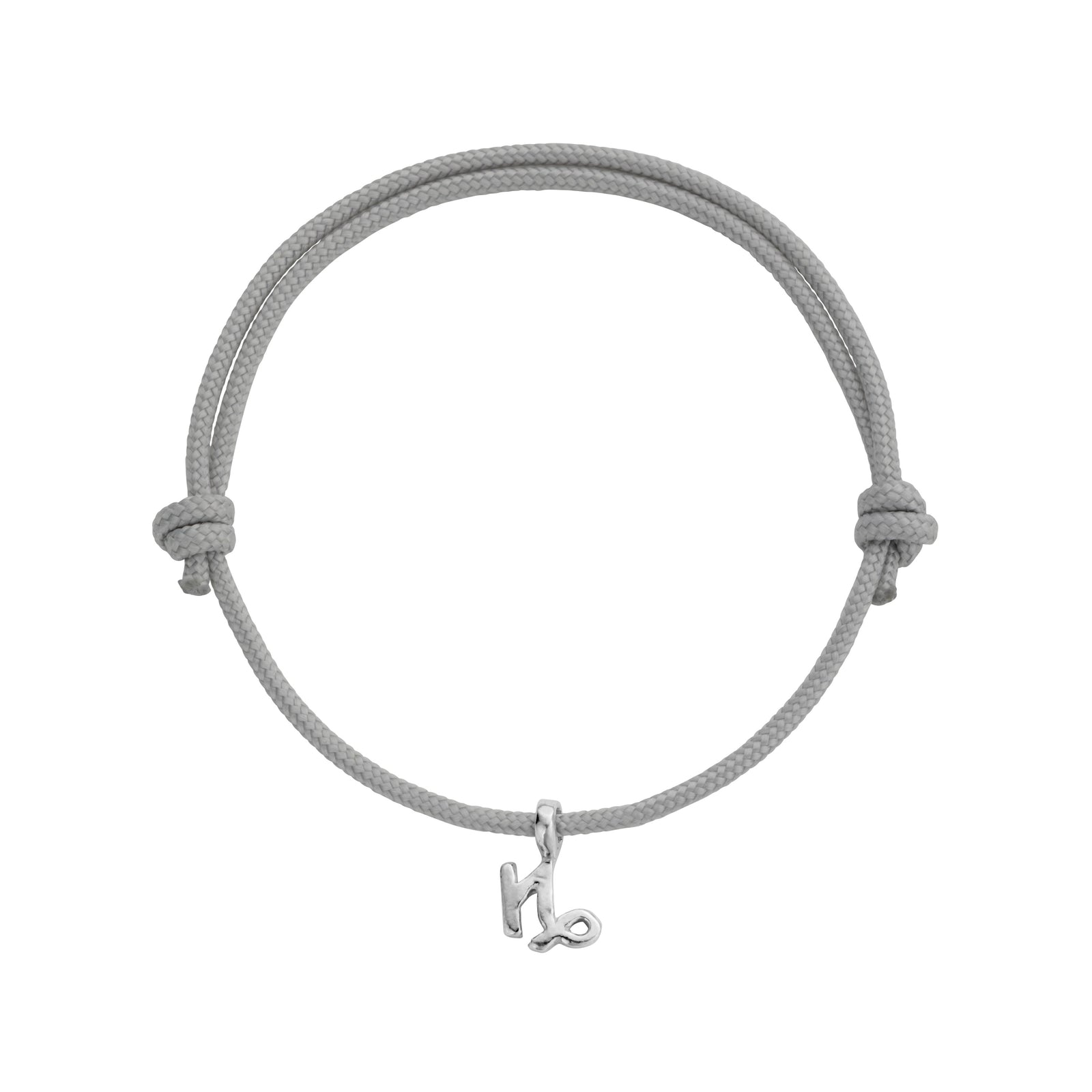 Silver Capricorn Mini Horoscope Sailing Rope