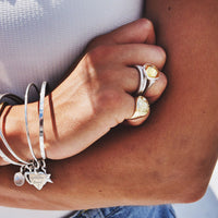 Silver Citrine Crystal Ring