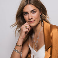 Silver Citrine Crystal Ring