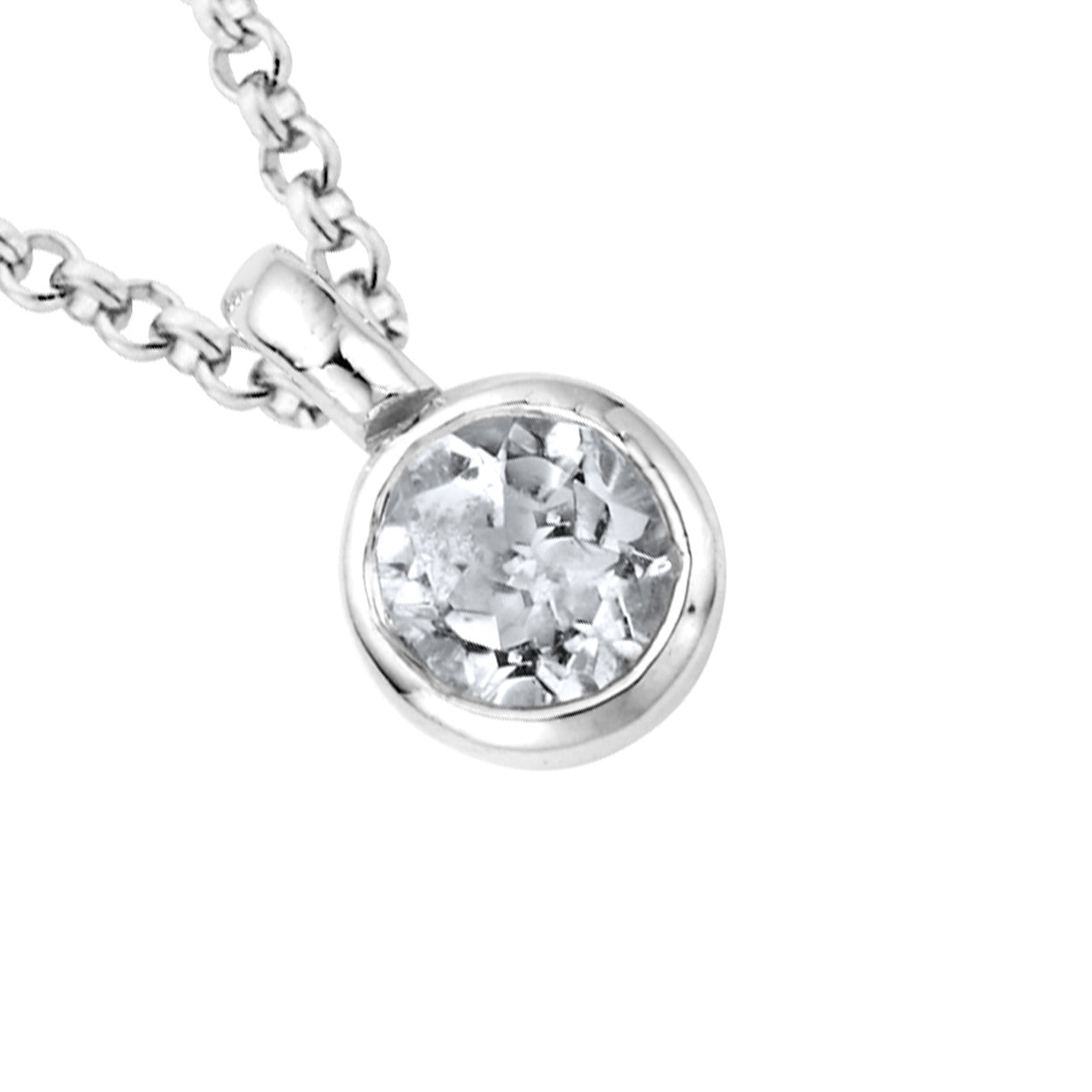 Silver Clear Quartz Baby Treasure Pendant