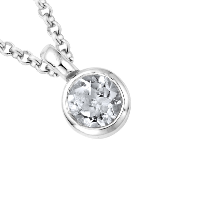 Silver Clear Quartz Baby Treasure Pendant