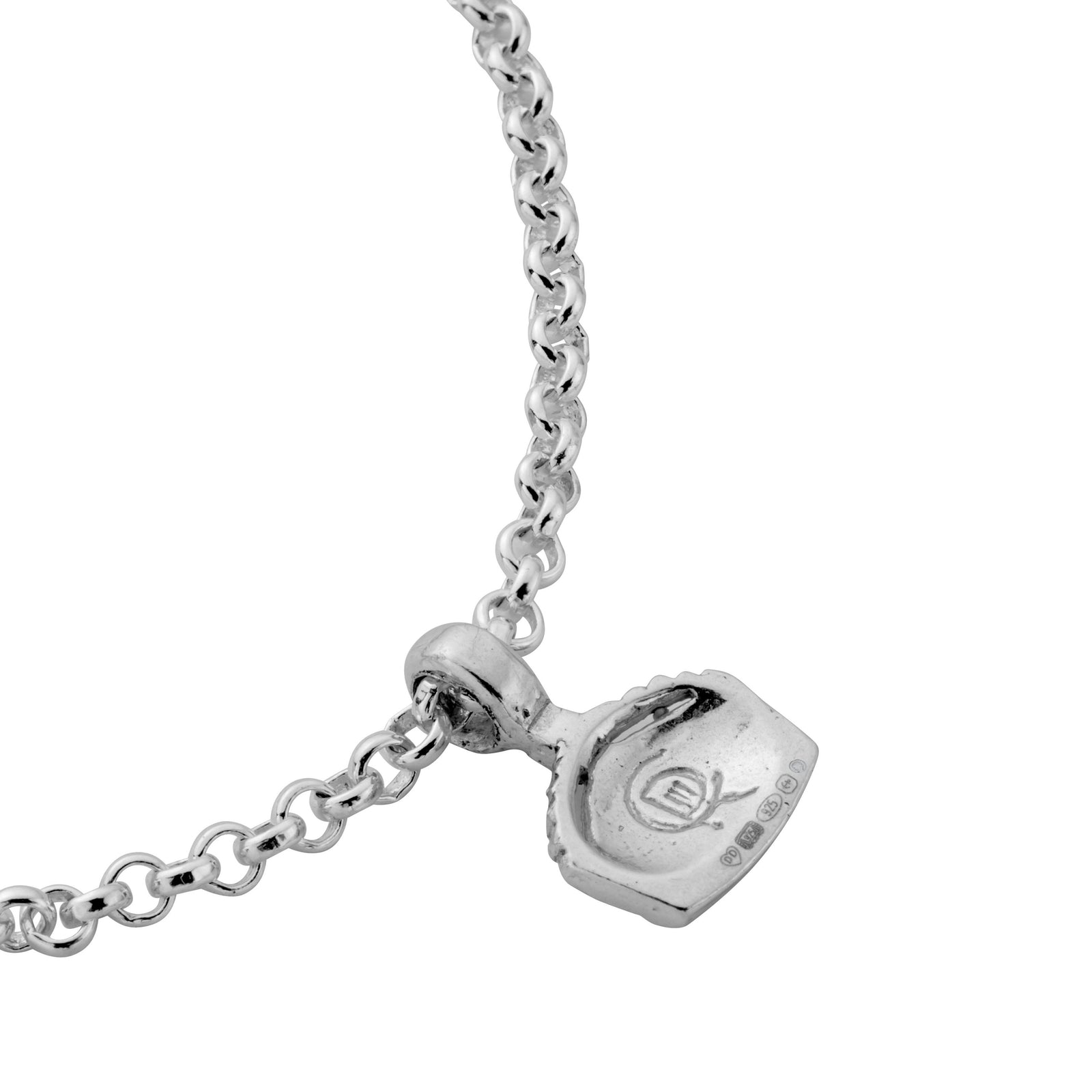 Silver Coronation Crown Chain Bracelet