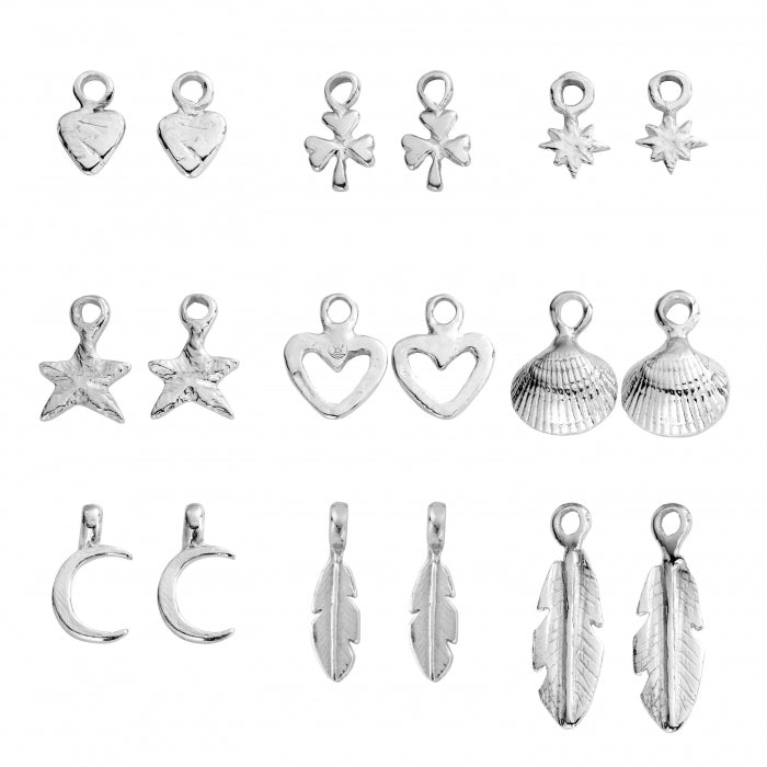 Silver Mini Cupid Hoop Earrings