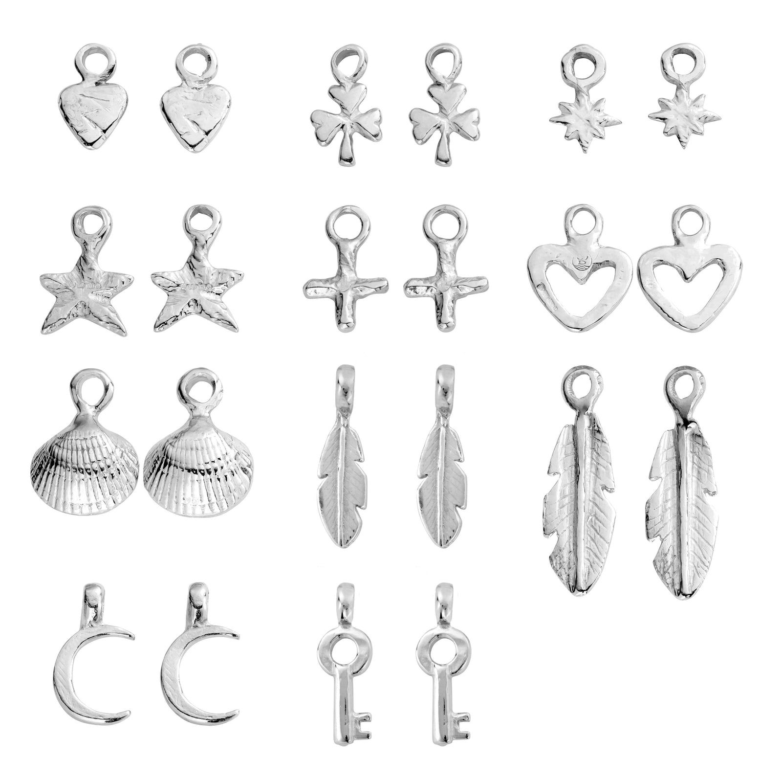 Silver Mini Dreamer's Key Earring Charms