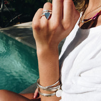 Silver Mini Heart Falling Ring
