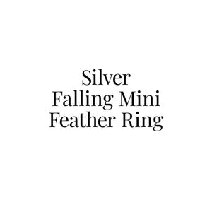 Silver Mini Feather Falling Ring